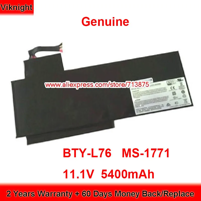 Оригинальная батарея BTY-L76 MS-1772 для Msi GS70 -2PE 20D 2QE-083CN GT80 2QE-035CN MS-1771 MS-1773 MS-1774 11.1V 5400mAh.