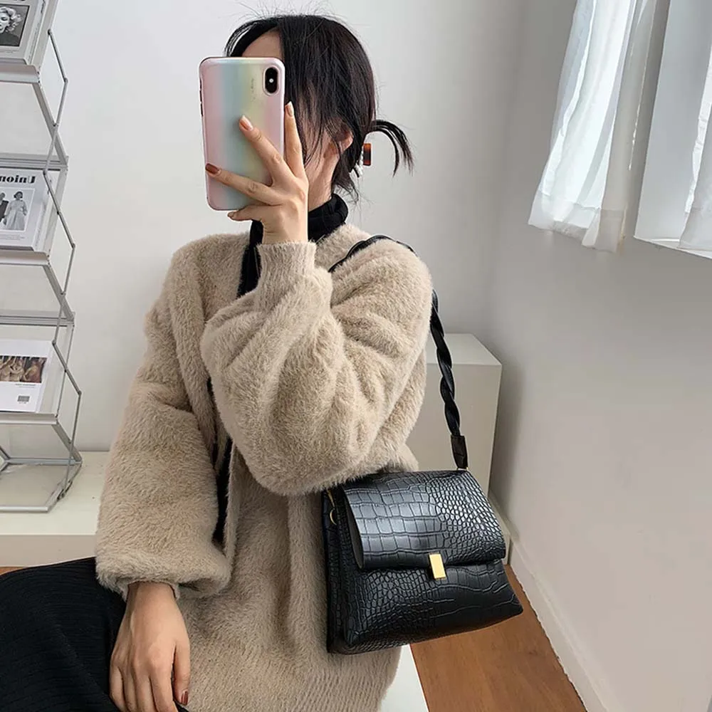 

Large Capacity Women's Pu Handbag Casual Shoulder Bags Vintage Casual Leisure Messenger Bags Female Tote Bags