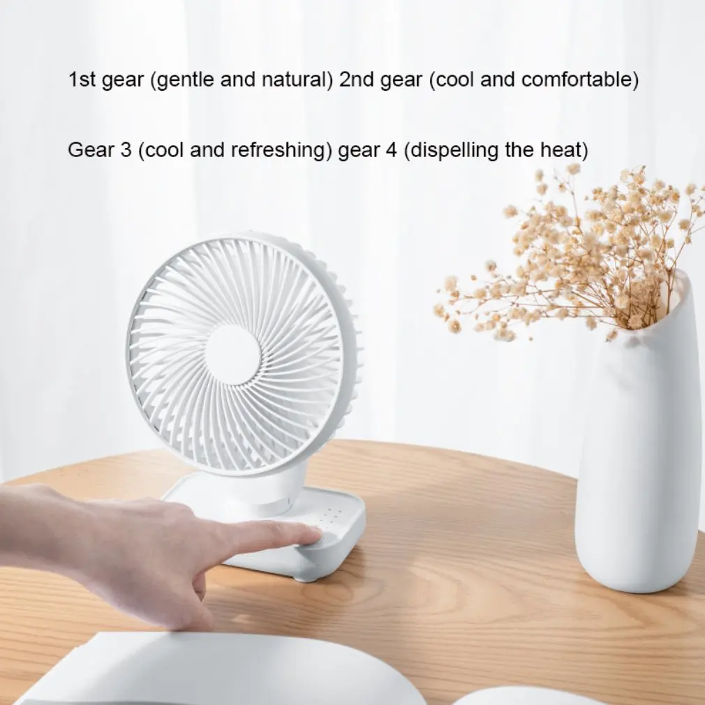 

Мини-вентилятор с USB-зарядкой и регулируемой головкой, 4000 мАч