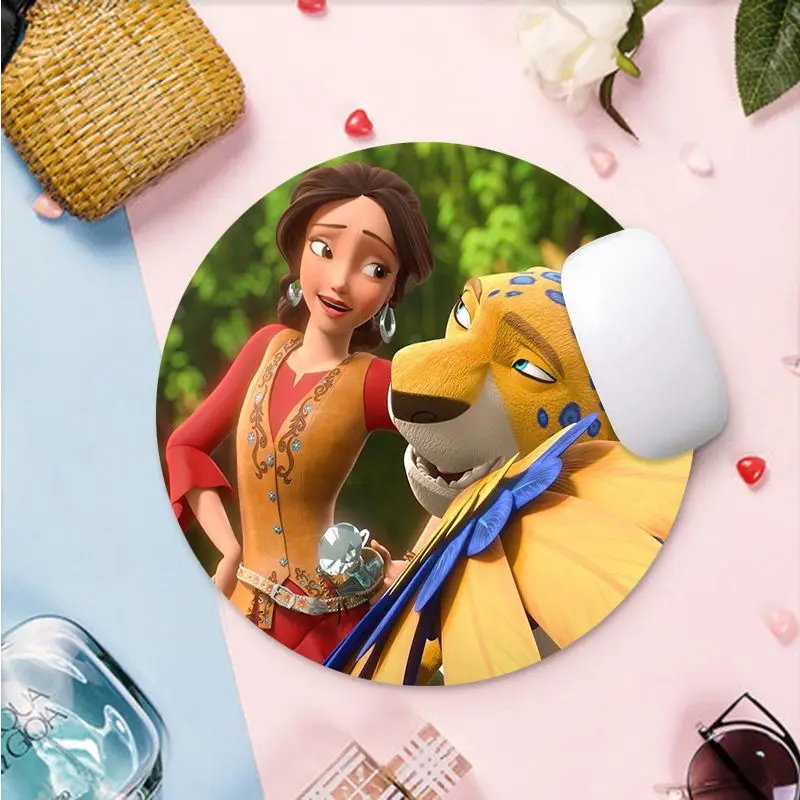 

Disney Elena of Avalor Princess Laptop Computer round desk pads Mousepad Anti-Slip Laptop PC Mice Pad Mat gaming Mousepad