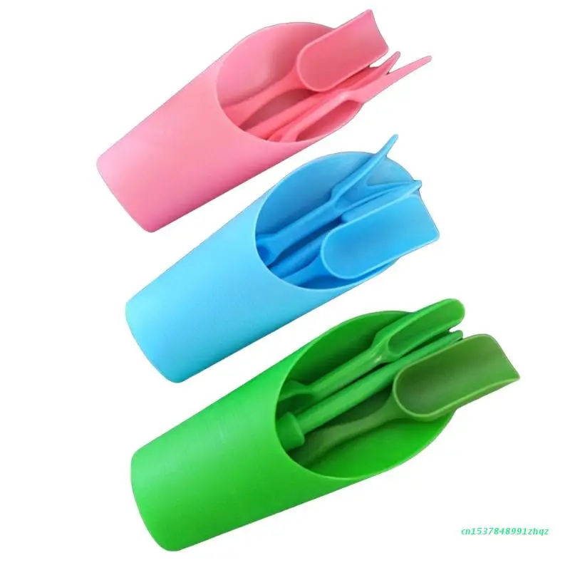 

4Pcs Garden Planter Kit DIY Sowing Shovel Scoop Bucket Spoon Succulents Seedlings Tool Bonsai Fertilizer Drilling Device