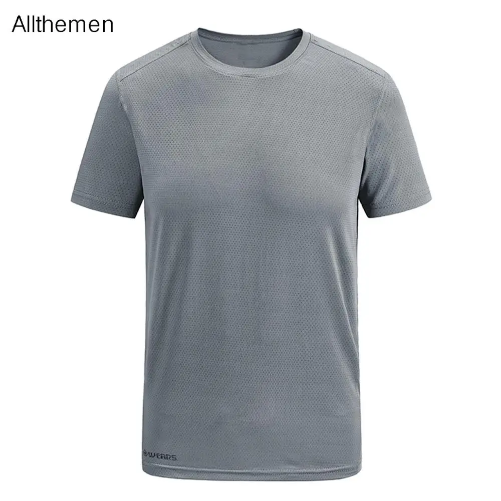 

Allthemen Men Round Neck T Shirt Solid Short Sleeve Men Casual Tshirts Plus Size Fashion Breathable Men Summer T Shirt Top