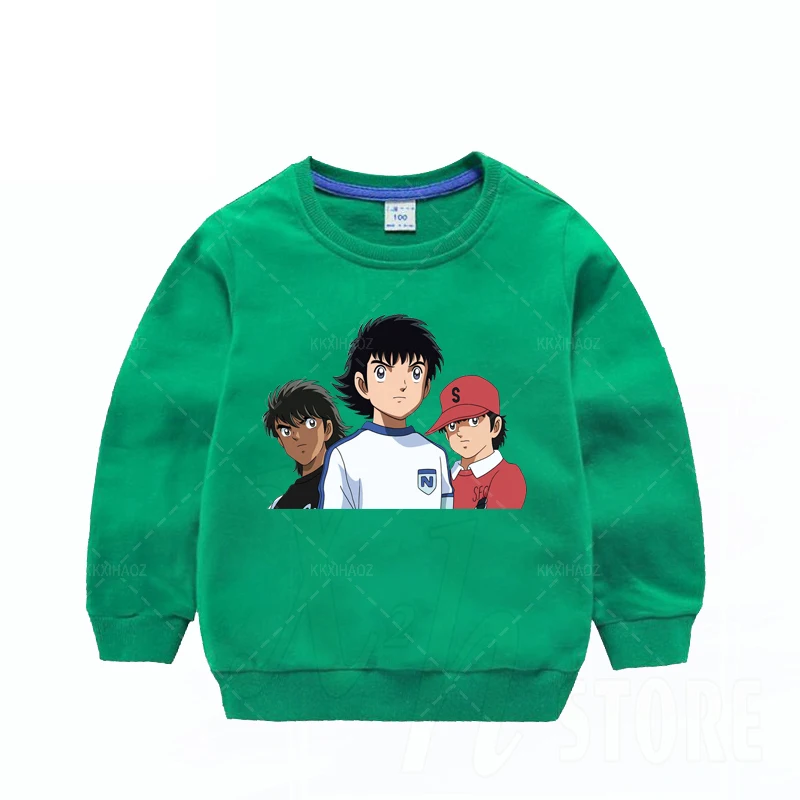 

JP Anime Captain Tsubasa Sweatshirts Costume Toddler Teens Long Sleeve T-shirt Kids clothes casual tops Boys And Girls Hoodies