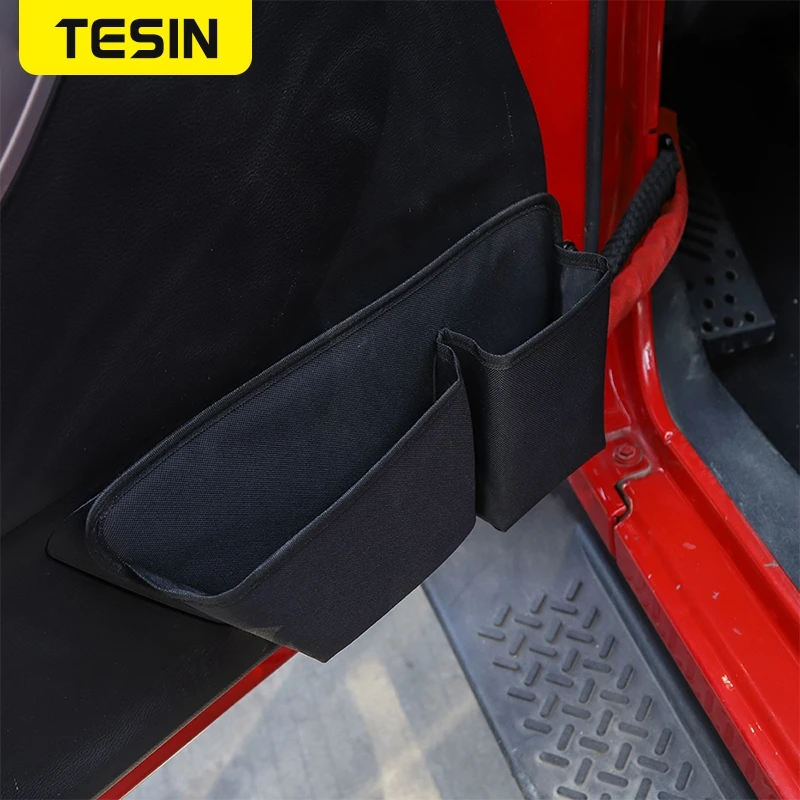 

TESIN Car Door Storage Bag Organizer Pocket for Jeep Wrangler JK JKU 2007-2017 Rubicon/Sports/Sahara Oxford Cloth Accessories