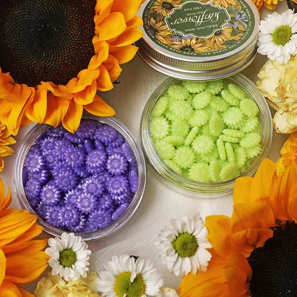 

150 шт., винтажные восковые бусины с принтом подсолнуха