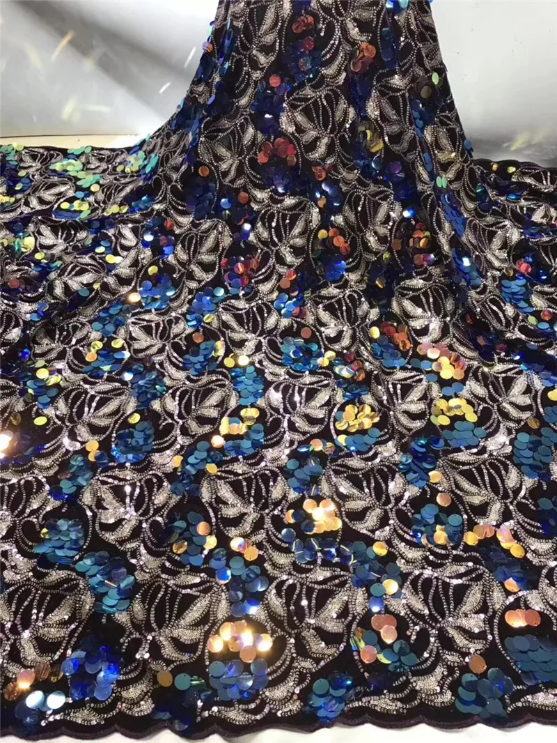 5 ярдов/шт африканская кружевная ткань Горячая продажа французский бархат