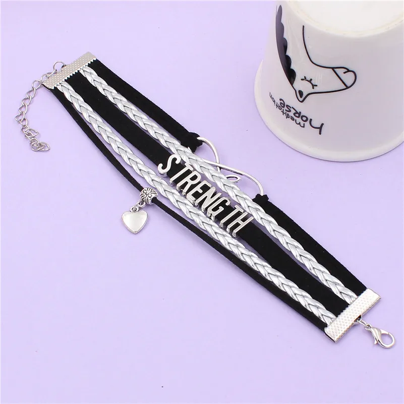 Новые модные античные прочные кожаные браслеты с сердцем Винтажные Ювелирные