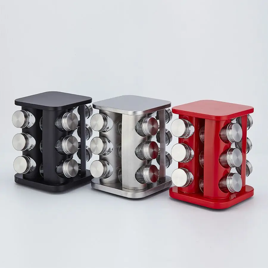 12 шт. Набор банок для специй из нержавеющей стали|Солонки и тара хранения| |