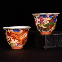 high capacity chinese porcelain tea cup puer tea cup modern dragon ceramic cup kitchen accessories free shipping items