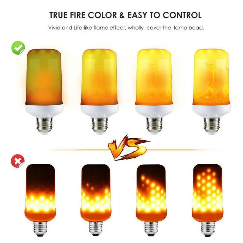 

Led Mini Atmosphere Gravity Induction Flame Colorful Bulb Super Light Light Flame Induction Decor Christmas Bright Bulbs I6R5