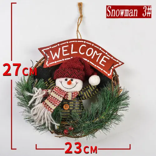 Рождественский венок декор на Рождество вечерние дома двери стены гирлянды