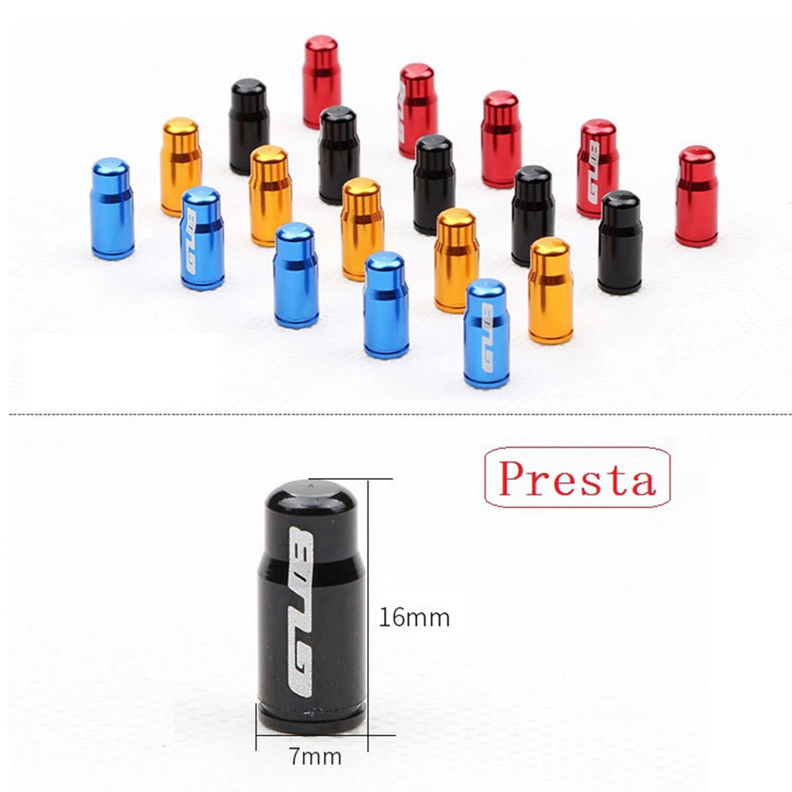 

2pcs Bicycle Presta Schrader Valve Multi Colors Aluminum Alloy MTB Road Bicycle Tire Stem Dustproof Tyre Stem Covers