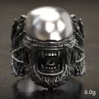Мужское обручальное кольцо в стиле ретро с изображением черепа