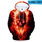 Подростковые толстовки с капюшоном, толстовки, одежда с черепом, Мужская брендовая 3D Толстовка с капюшоном для детей, осенне-зимняя теплая спортивная одежда, топы