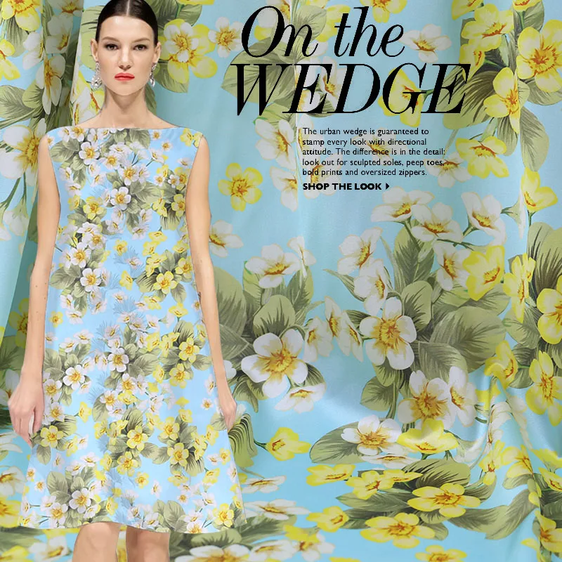 19 мм стрейч атласная шелковая ткань метр 108 см цифровая струйная платье рубашка