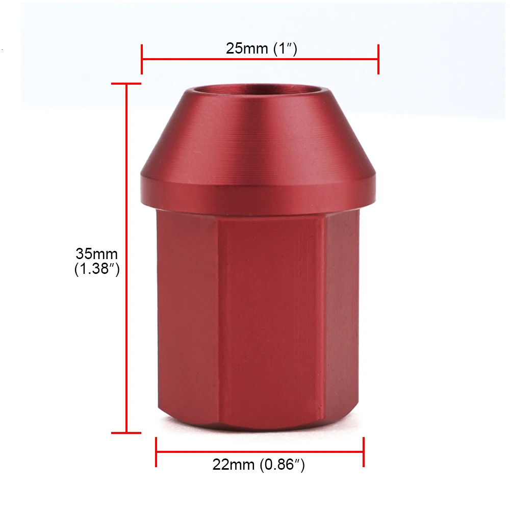Anti Theft19HEX алюминиевый сплав 7075 t6 лучи m12x1.5 m12x1.25 Колесные гайки Луг длина 35 мм с 7