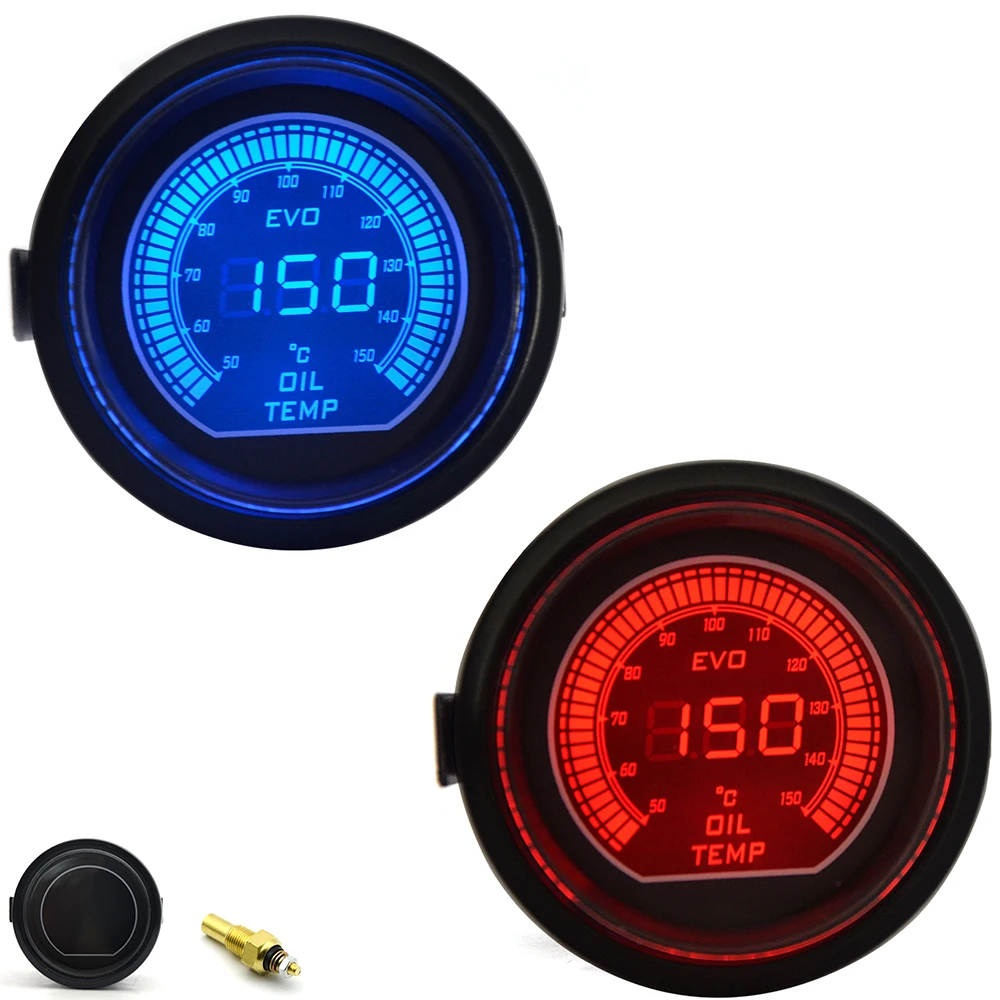 Датчик температуры масла EVO 52 мм датчик красного и синего цвета двойной