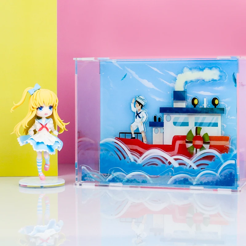 Прозрачный Акриловый чехол с рисунком аниме настольный пластиковый принтом