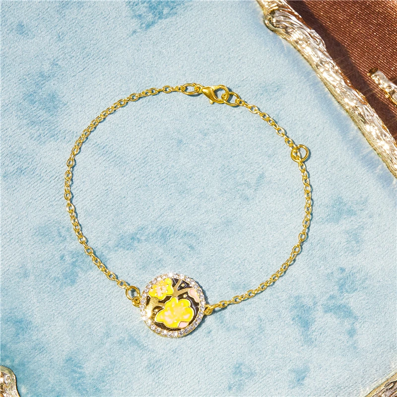 

Popular colar de flores femininas, pulseira de moda geométrica, joias femininas para presente de aniversário de dia dos namorado