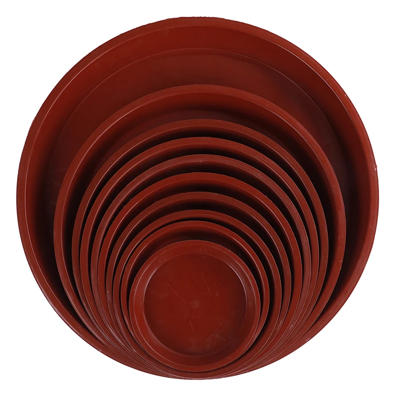 9 размеров круглый Форма Пластик однотонные Цвет горшок-плошка блюдце горшок для