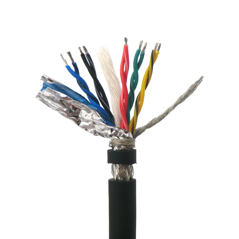 Гибкий Экранированный Кабель с витой парой 10 ядер 0 14 2 3 мм 26awg 24awg 22awg луженая медь