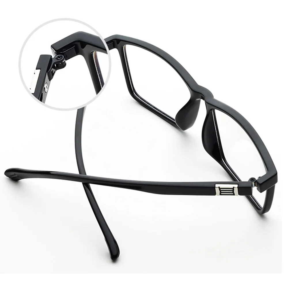 

Retro Mens Glasses Frame Fashion Computer Eyeglasses Frame male Anti-blue Light Transparent Clear black Plastic Frame
