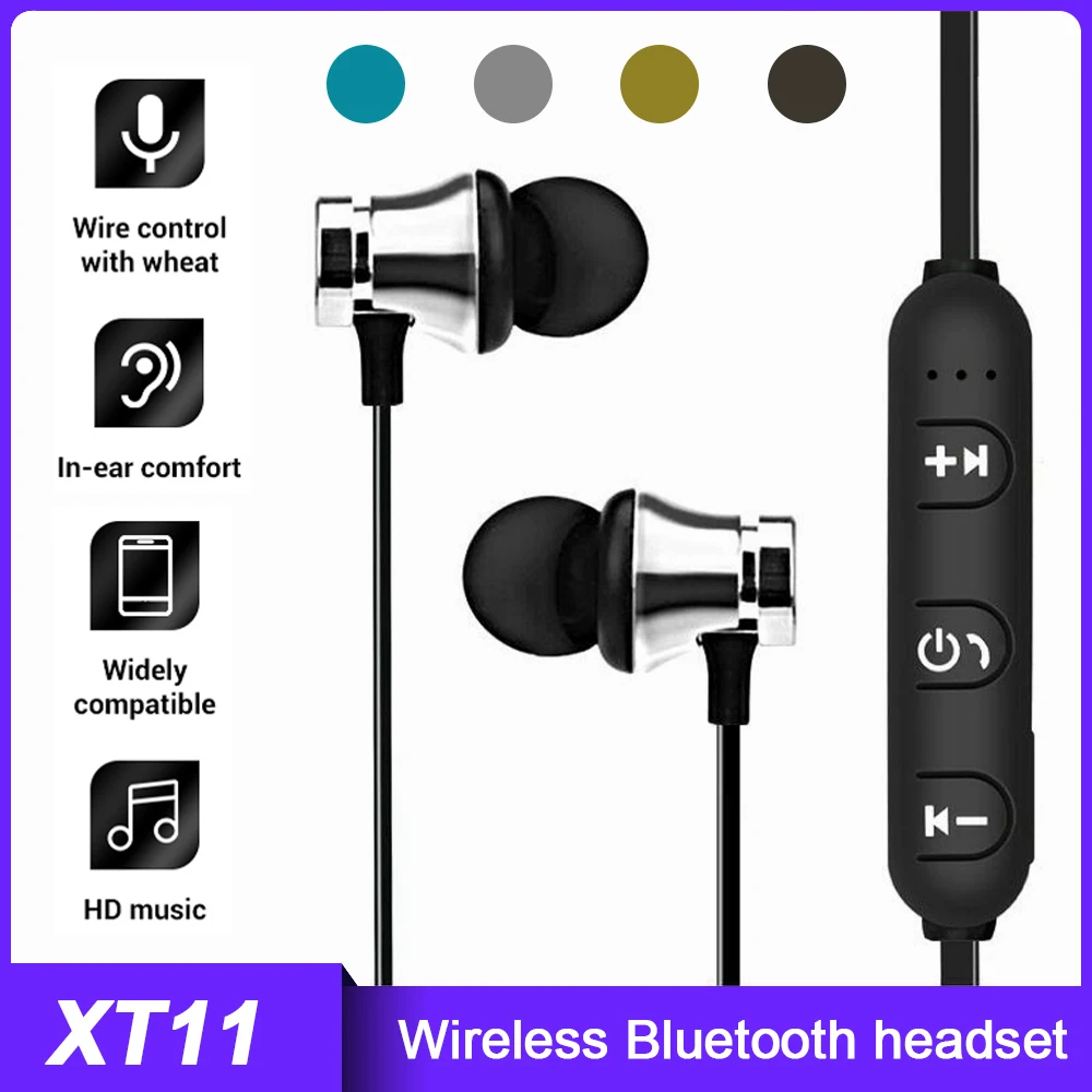 

Magnetic Bluetooth 4.2 Earphone Waterproof Wireless Neckband Headset with Mic Stereo Sport Earbud for Running Walking Commute