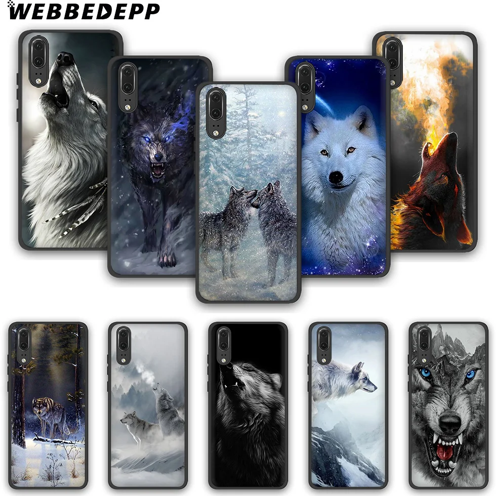 WEBBEDEPP чехол для телефона из ТПУ с изображением снега волка Huawei P10 P20 P30 Lite Pro Y6 Y7 prime