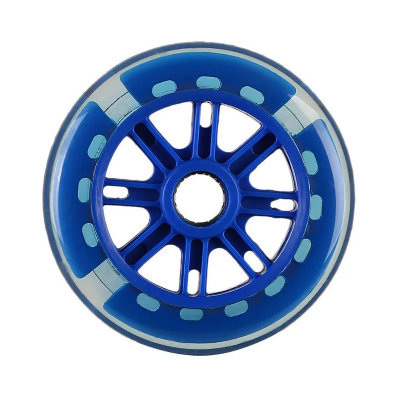 

Scooter Transparent PU Flashing Wheel 5 Inch Frog Type Wear-Resistant Luminous Wheel Scooter DIY Accessories Skateboard Parts