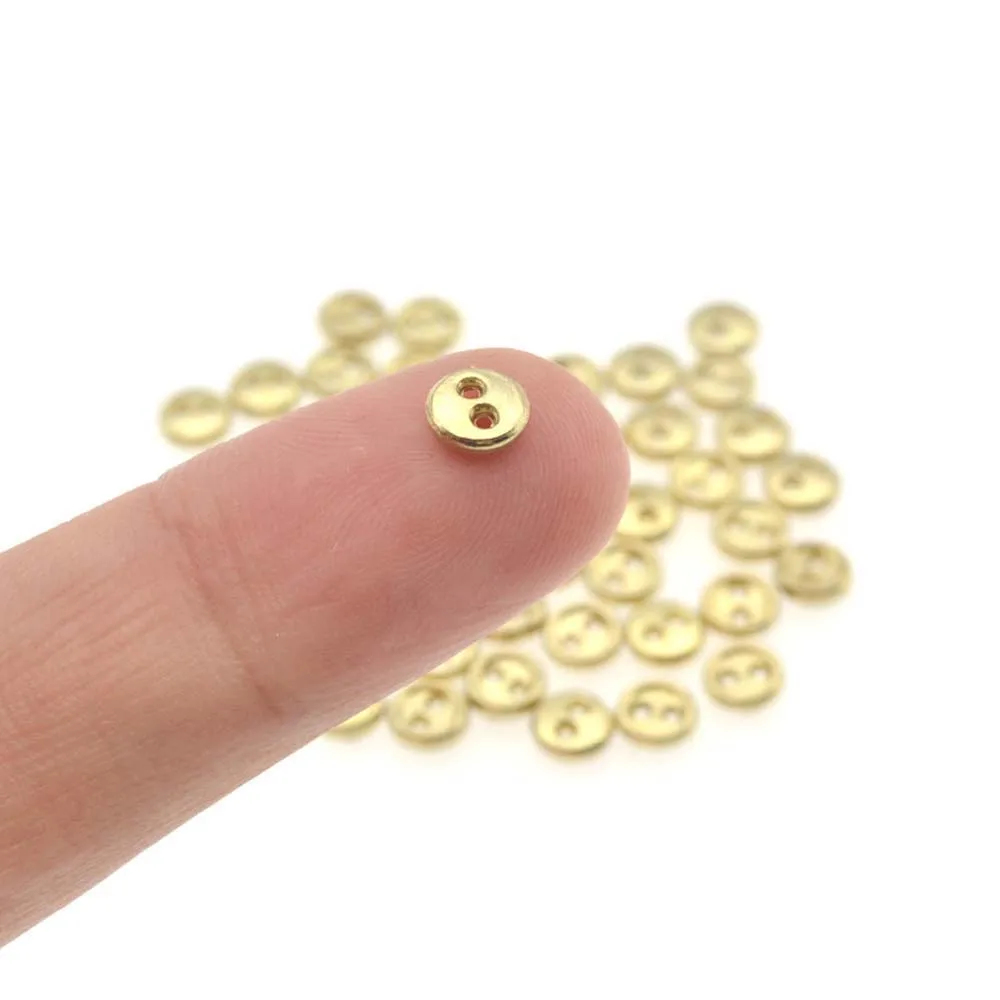50pcs 3mm Mini Doll Button DIY Handmade Sewing 2-Holes Flatback Scrapbooking Accessorie | Дом и сад