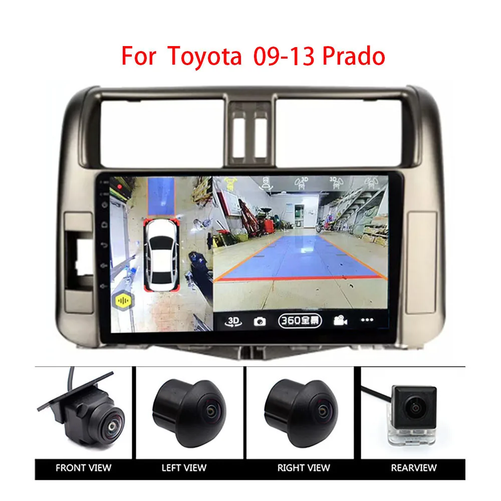 360 панорамная система птичий глаз для Toyota Land Cruiser Prado 09-13 автомобильное радио