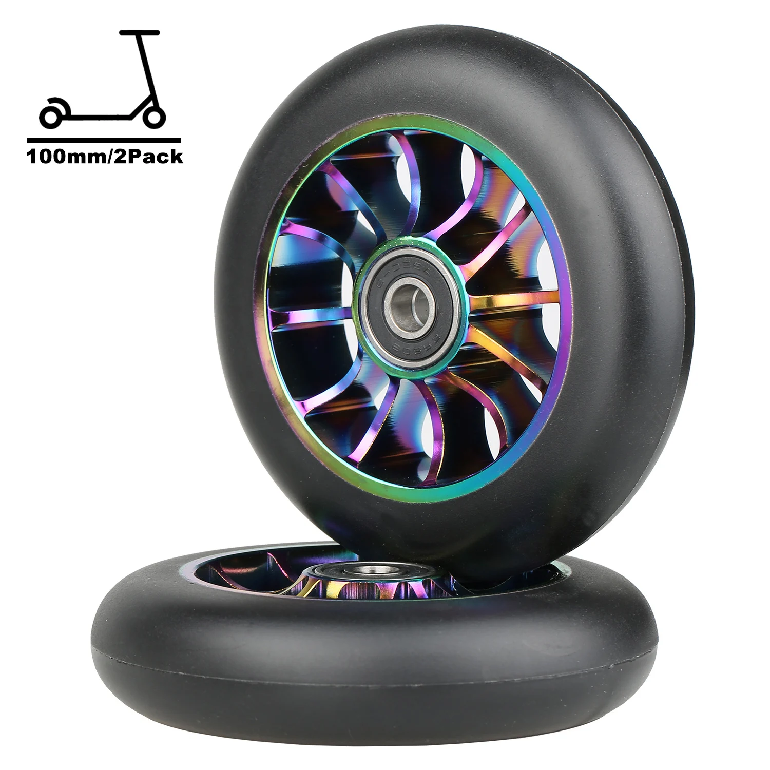 100mm колеса скутера Neo Oil Slick 100 мм металлические для запасные скутера|Детали и