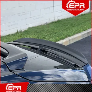 for civic fk7 fk8 5door hatchback hk type carbon fiber spoiler trim body kit racing tuning part fk8 fk7 carbon wing ducktail free global shipping