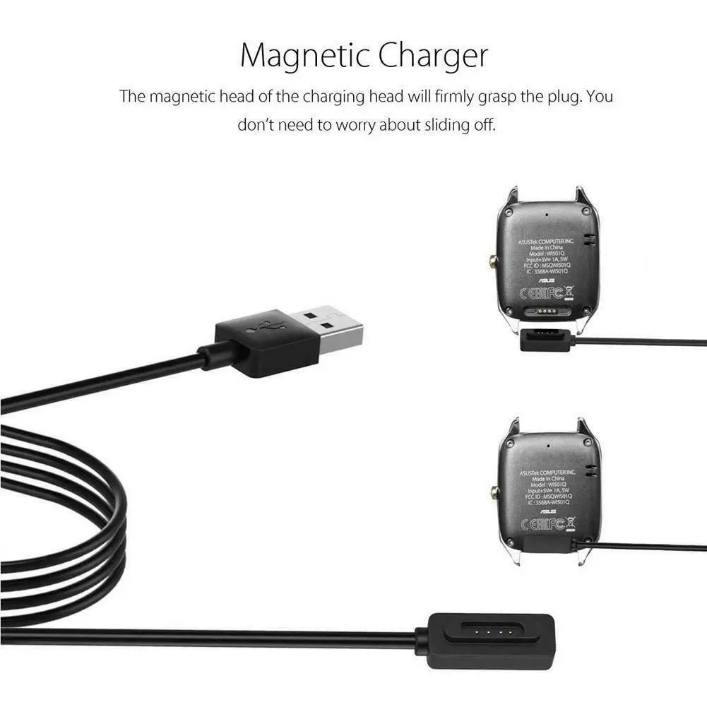 Магнитный USB кабель для быстрой зарядки смарт часов ASUS ZenWatch 2 1 м 3 фута аксессуары