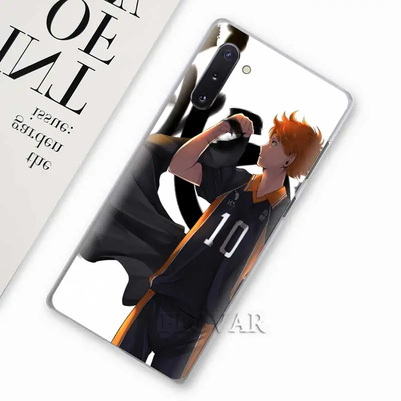 Аниме Haikyuu телефонные чехлы для samsung Galaxy Note 10 S10 плюс 5G S10e A30 A40 A50 A60 A70 M40 жесткий чехол