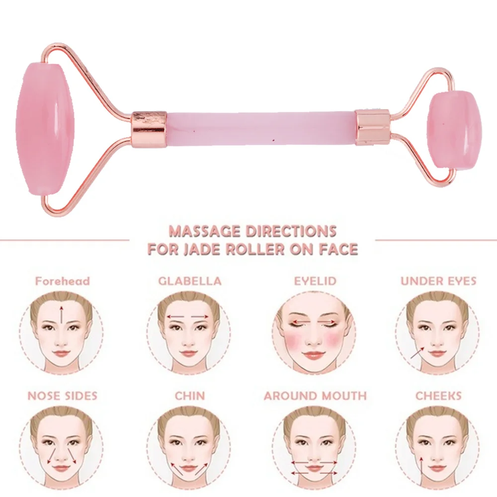 Массажный ролик из натурального нефрита массажер для лица скребок песок дыни