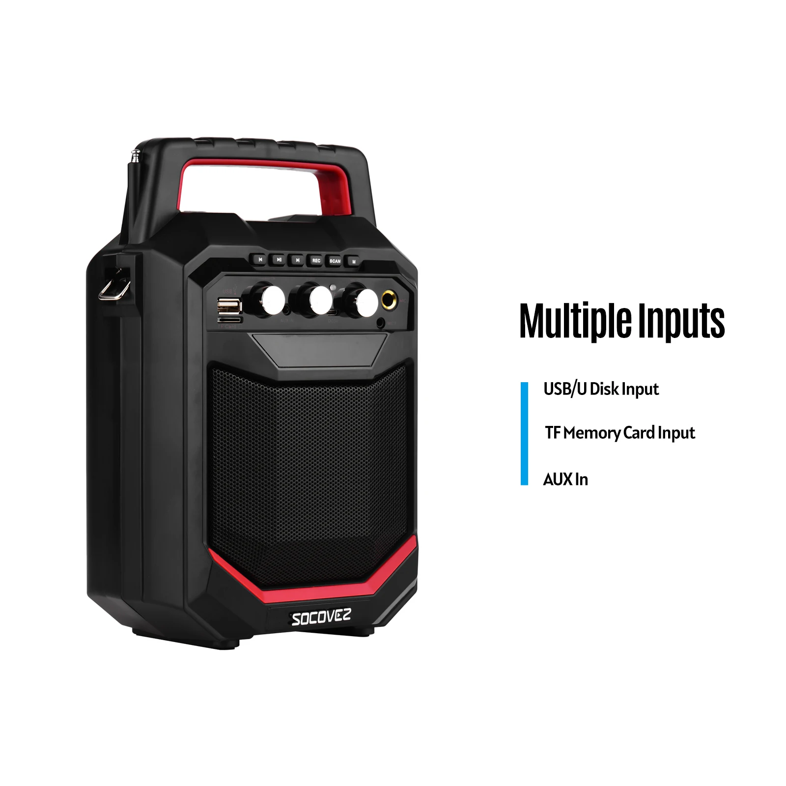 Беспроводная музыкальная Колонка Bluetooth светодиодный экран 20 Вт поддержка флэш