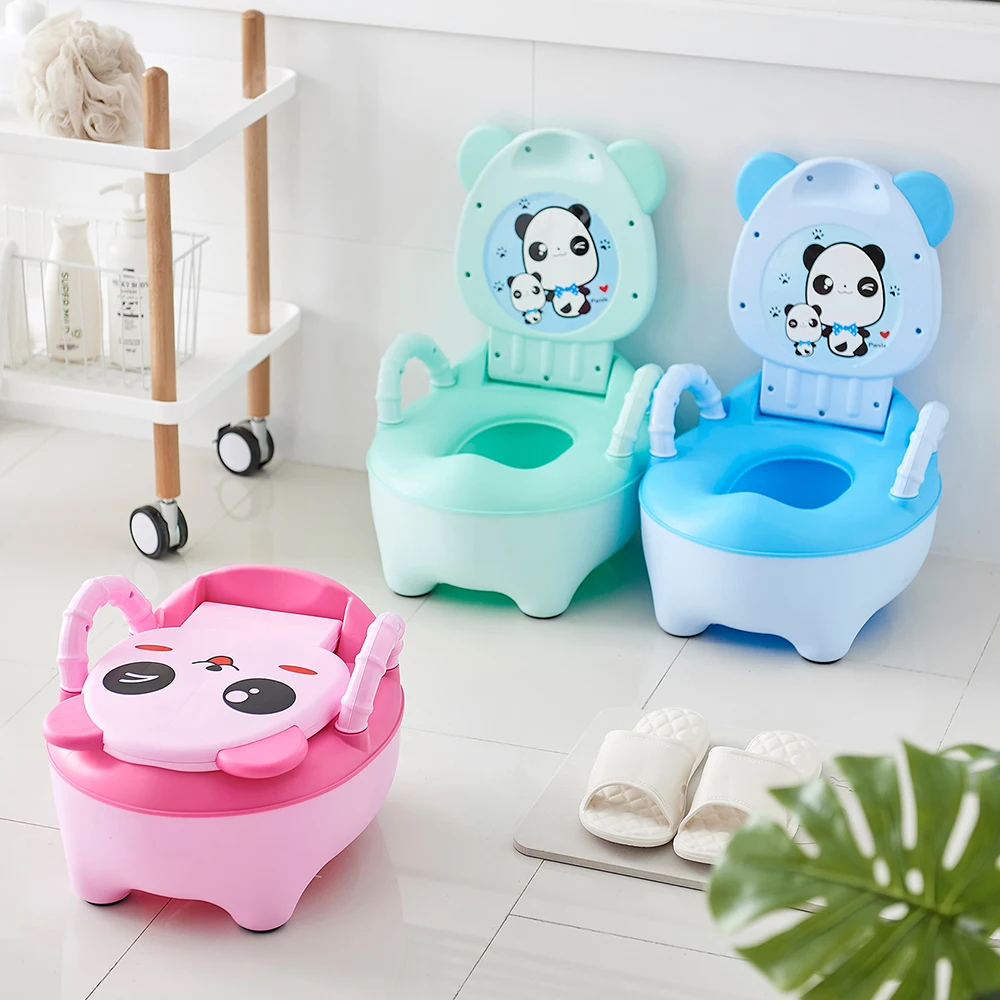 

Baby Potty Training Toilet Seat Portable Baby Pot For Children Potty Comfortable Backrest Cartoon Pots Little Girl Toilet Bedpan