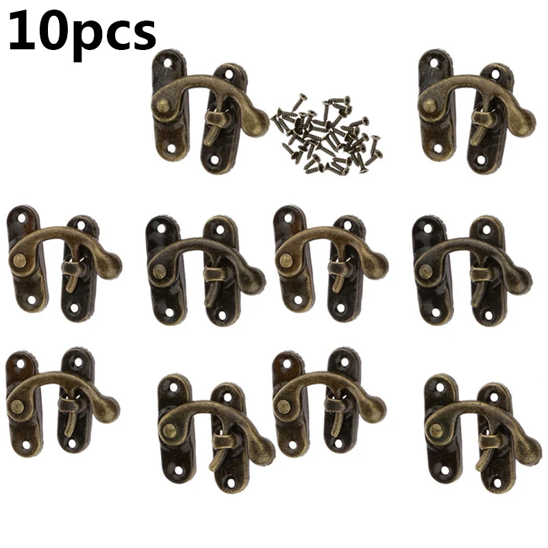 50 шт./компл. мини античные бронзовые защелки коробки для ювелирных изделий