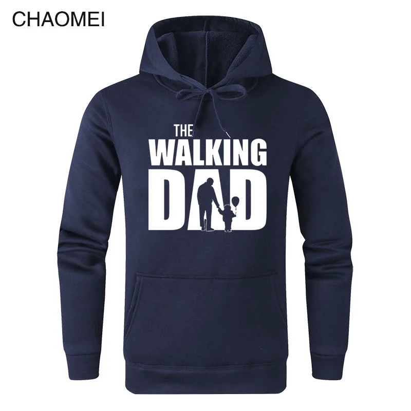 2019 Новый Для мужчин Walking папа бархатная толстовка с капюшоном Толстовка Зимние