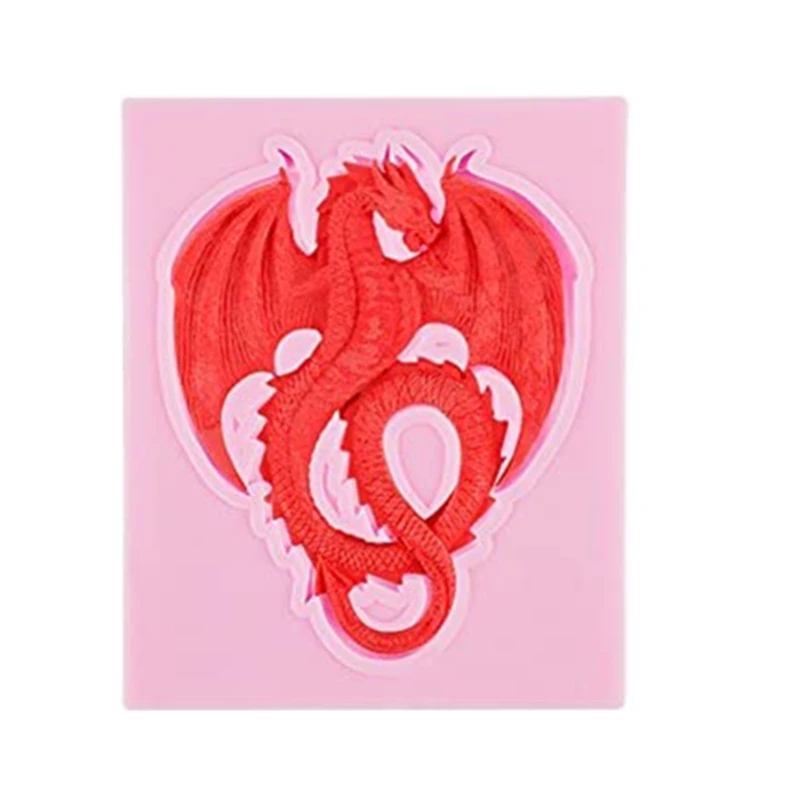 

3D Animal Dragon Food Grade Silicone Mold Soap Chocolate Candy Fondant Press Cake molds Kitchen Cooking Bakeware Decorating Tool