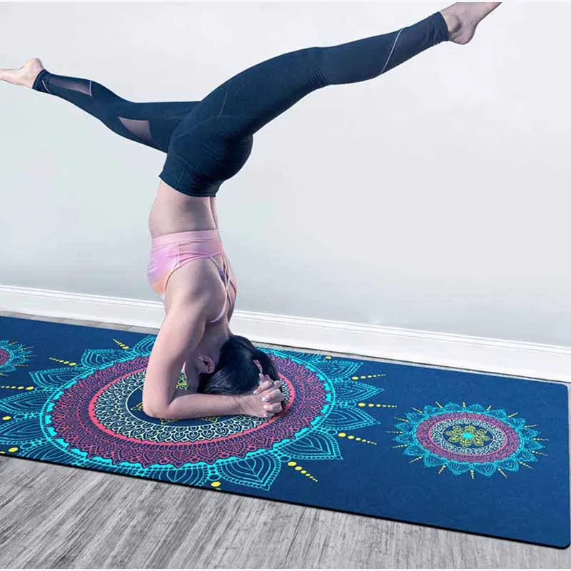 

6mm Suede TPE Yoga Mat Printing Pattern Acupressure Beginner Pilates Fitness Workout Mat Dance Non-slip Exercise Gym Home Pad