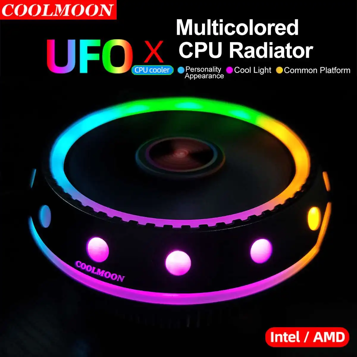 Алюминий 3 Pin Процессор радиатор RGB теплоотвод бесшумный ПК Процессор Охлаждающий радиатор вентилятора вентилятор для Intel LGA/115X/775/1366/AM3/AM4