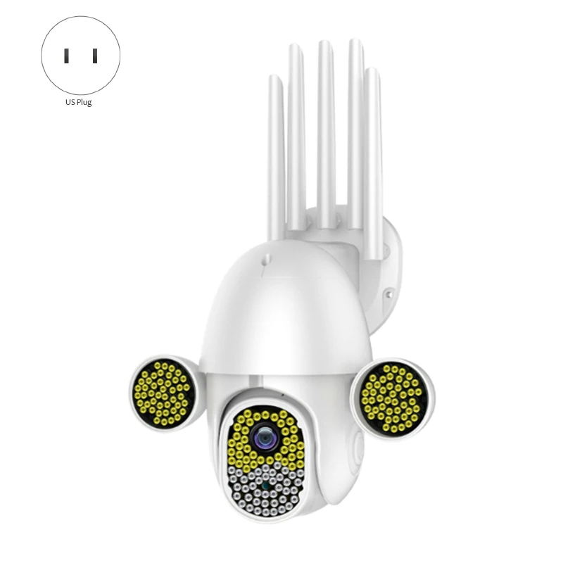 Беспроводная PTZ наружная Водонепроницаемая 172 светильник шаровая камера