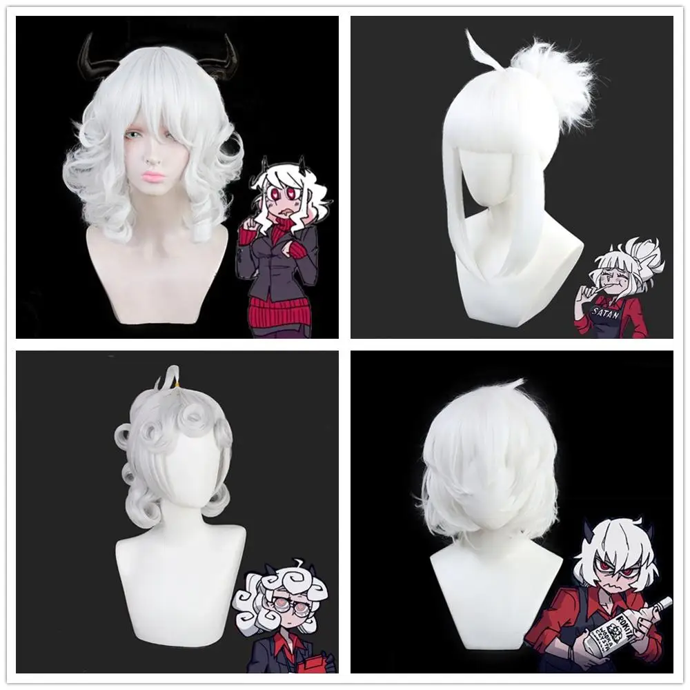 Игра Helltaker the awesome demon Modeus Malina Lucifer Pandemonica косплей парик украшение для волос девочки