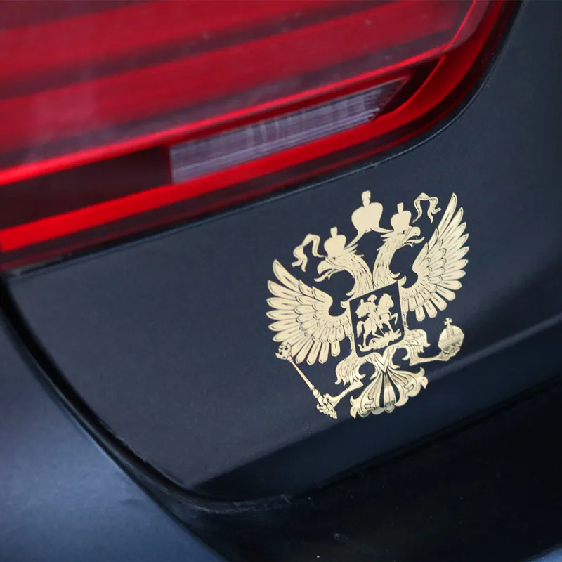 Фото Герб Россия никелевая наклейки для автомобиля Фольксваген-Гольф 4 форд фокус 3