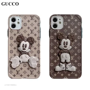 disney mickey kawaii case for iphone 13 11 12 pro max xs x xr silicone protective luxury cover aesthetic trendy designer women free global shipping