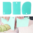 Скребок для крема 3 шт.лот, скребок с неровными зубцами сделай сам, скребок для украшения тортов, кондитерские резаки для помадки, шпатели для выпечки, инструмент, слайсер для теста