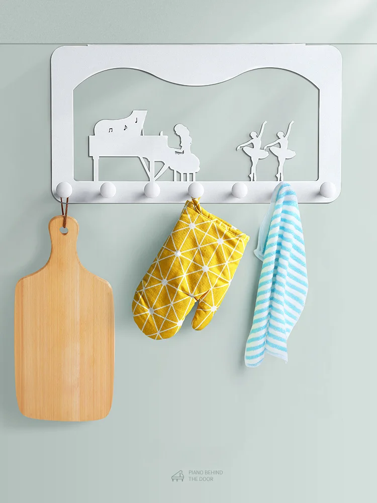

JOYBOS Over The Door Hooks Home Bathroom Organizer Rack Clothes Coat Hat Towel Hanger Load-Bearing Wrought Iron Material JBS48