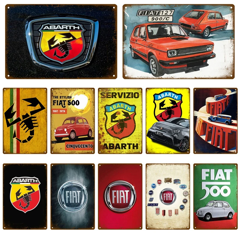 

Ретро FIAT 127 ABARTH автомобили, металлическая табличка, металлическая фототабличка, Декоративные плакаты, мужская пещера, потертый шик